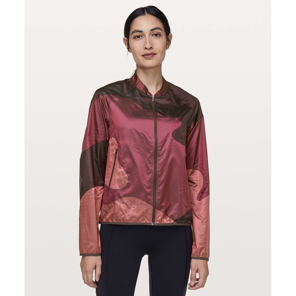 Lululemon Patch Game Jacket Redwood / Black Cherry / So Merlot Size 2